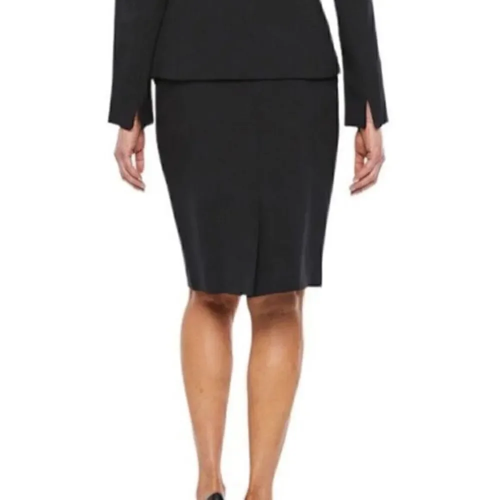 Le Suit Black Pencil Skirt Size 12